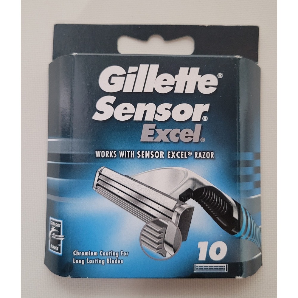 Gillette Sensor Excel Replacement Razor Blade Cartridges 10 Count New Sealed